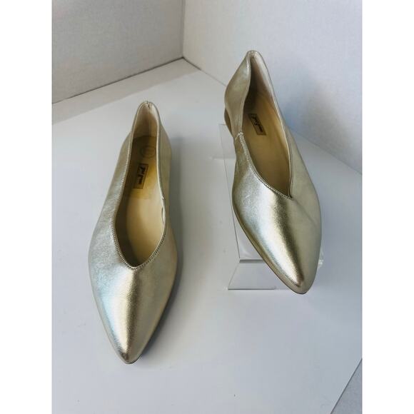 Paul Green beige Gold Ballerina Classic pointed toe Ballet flats UK6.5 / US  9 - Picture 10 of 12